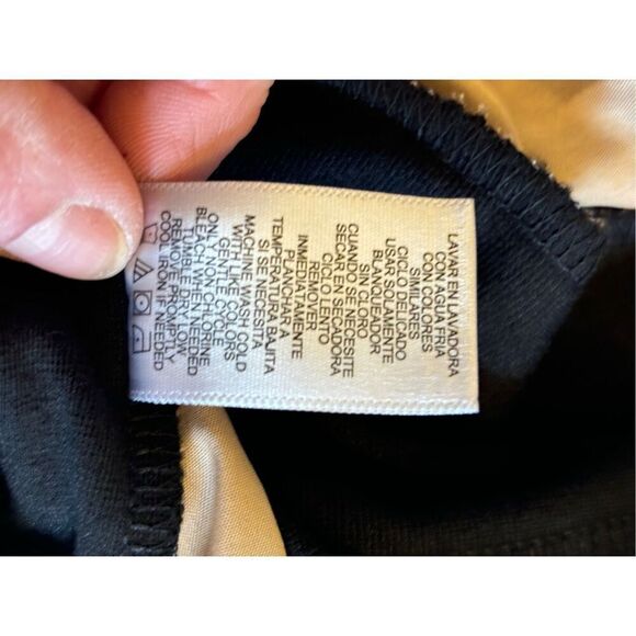 Catherine Malandrino Dress Size 6 Black Lace Panel Fit & Flare Long Sleeve - Picture 10 of 11